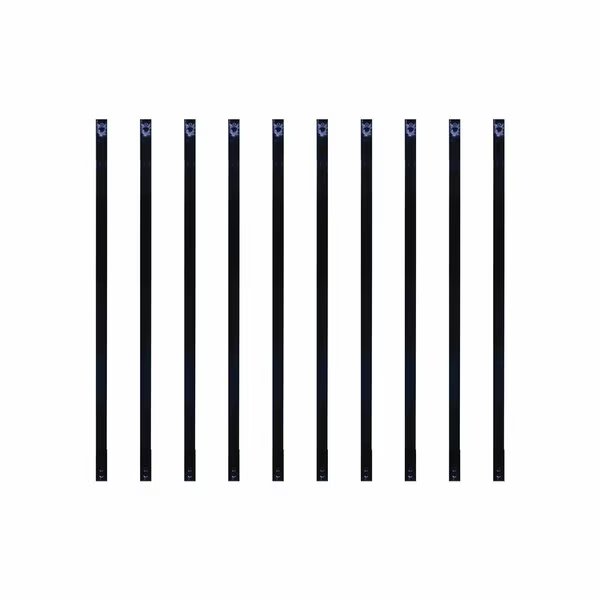 32in LONG x 1in WIDE BLACK RECTANGULAR GALVANIZED STEEL BALUSTERS, 10PK, Nuvo Iron, Mfr#: RCTB32